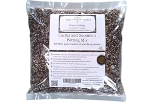 Patio Perfect WC - Cactus and Succulent Potting Mix 4L | with Vegan Worm Castings and Two Types of Rock Dust