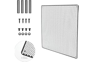 HUAALIUCHE Premium RV Entry Screen Door Grille ‌- Ultra Lightweight‌, RV Screen Door Protector, Protector Guard for RV, Camper, Measures 24-1/4" (L) x 20-1/4" (W). Enhanced Screen Protection - Black