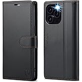 Wallet Case for iPhone 16 Pro Max, RFID Blocking Credit Card Holder, PU Leather Folio Flip Kickstand Protective Shockproof Cover for Apple 16 pro Max (Black, for iPhone 16 Pro Max - 6.9'')