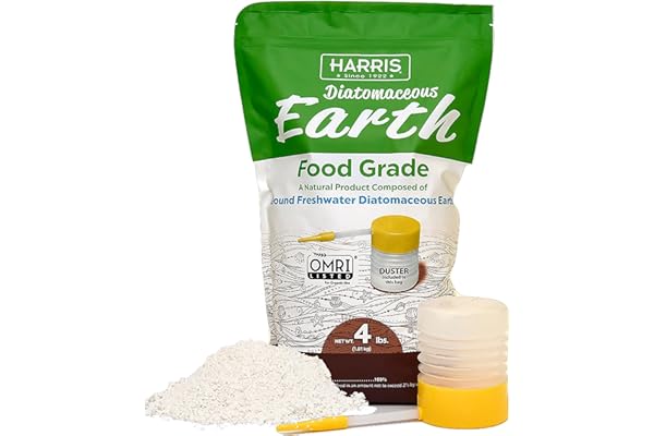 Harris Diatomaceous Earth Food Grade, 4lb w/Free Powder Duster