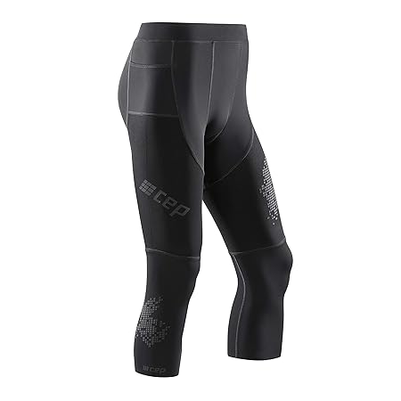 CEP - Run ¾ Tights 3.0 | Laufhose in schwarz für Herren | funktionale Sportleggins