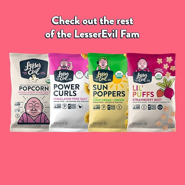 LESSEREVIL HIMALAYAN PINK SALT ORGANIC PALEO PUFFS, GRAIN FREE, VEGAN, MINIMALLY PROCESSED, NO VEGETABLE OIL, 5 OZ, PACK OF 3