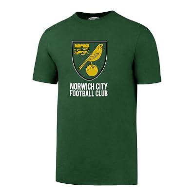 OTS English Premiership Norwich City Mens Rival Tee, Logo, Medium
