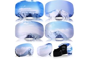 4 Pieces Ski Snowboard Goggle Cover Sleeve, Goggle Cover Microfiber Protective Lens Scratch Dust Protection for Travel Apres