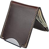 Front Pocket Slim Bifold Wallet for Men | Made in USA | Premium Full Grain Leather Men’s Wallet with Minimalist Design | Whiskey Barrel Brown