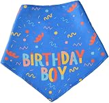 Pejlnd Dog Birthday Bandana Blue Cotton 79x32cm Large Party Scarf view 6