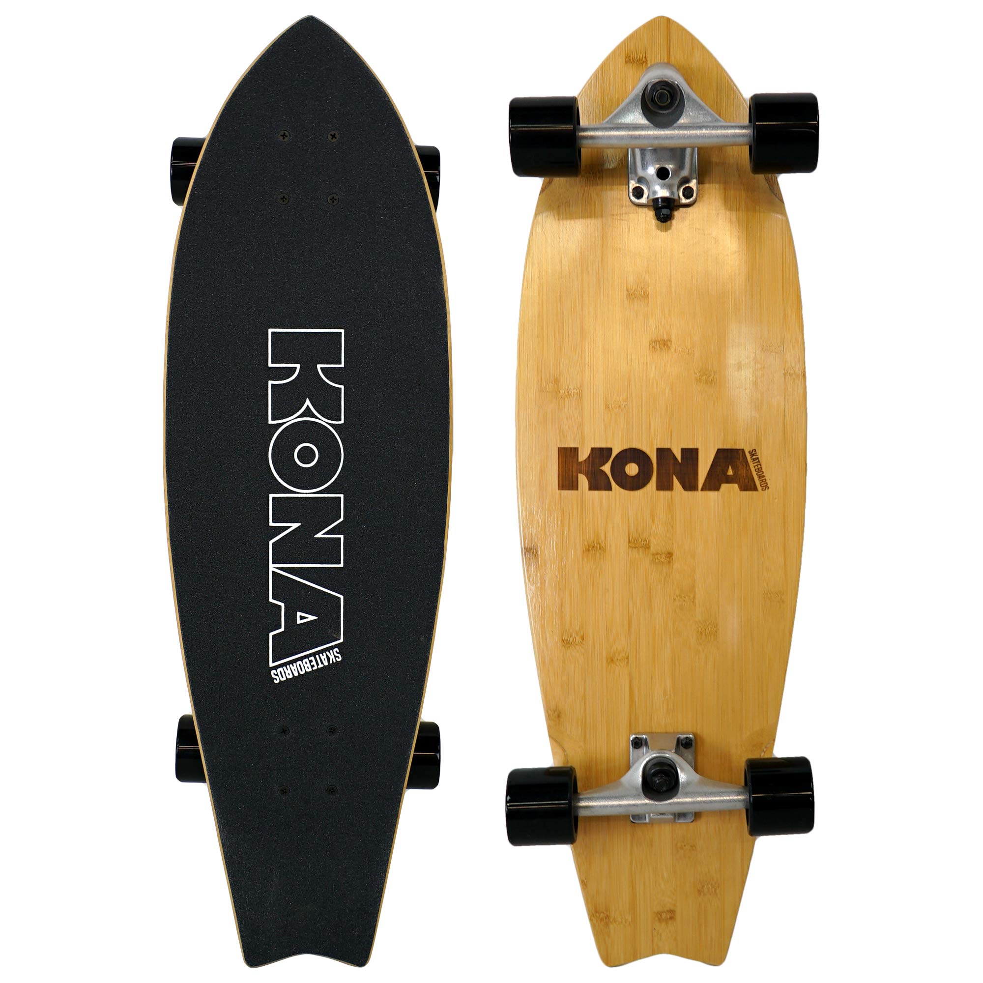 KONA SURF CO. Bamboo Series Cruiser Complete Skateboard for Kids and Adults