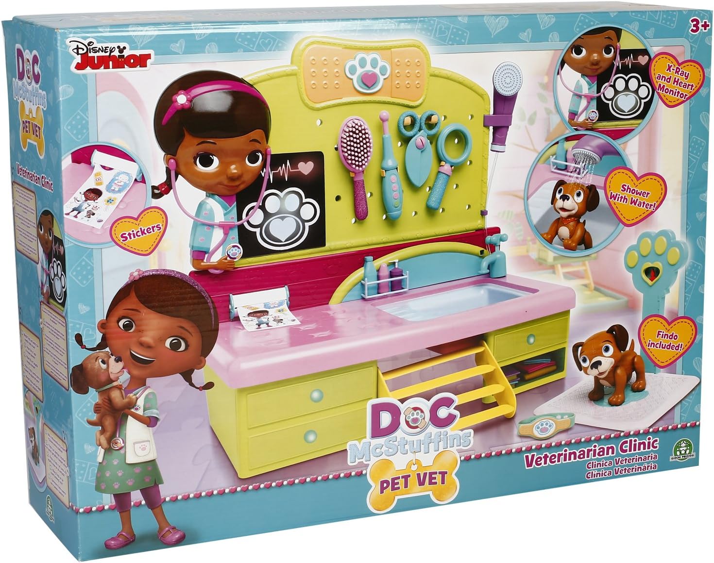 Doc Mc Stuffin 70900891 Dms Veterinarian Desk With Light And Findo Without Batteries Amazon De Spielzeug