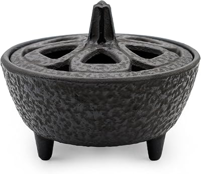Zen Minded Cast Iron Lotus Flower Incense Burner - Aromatherapy Decor