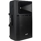 Gemini 15 Inch Powered PA Speaker - 2200W Bluetooth PA Speaker with Mixer, XLR Inputs, Active DJ Speakers for Parties Events (GSP-2200)