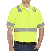 Red Kap Men's Hi Visibility Class 2 Level 2 Work Shirt