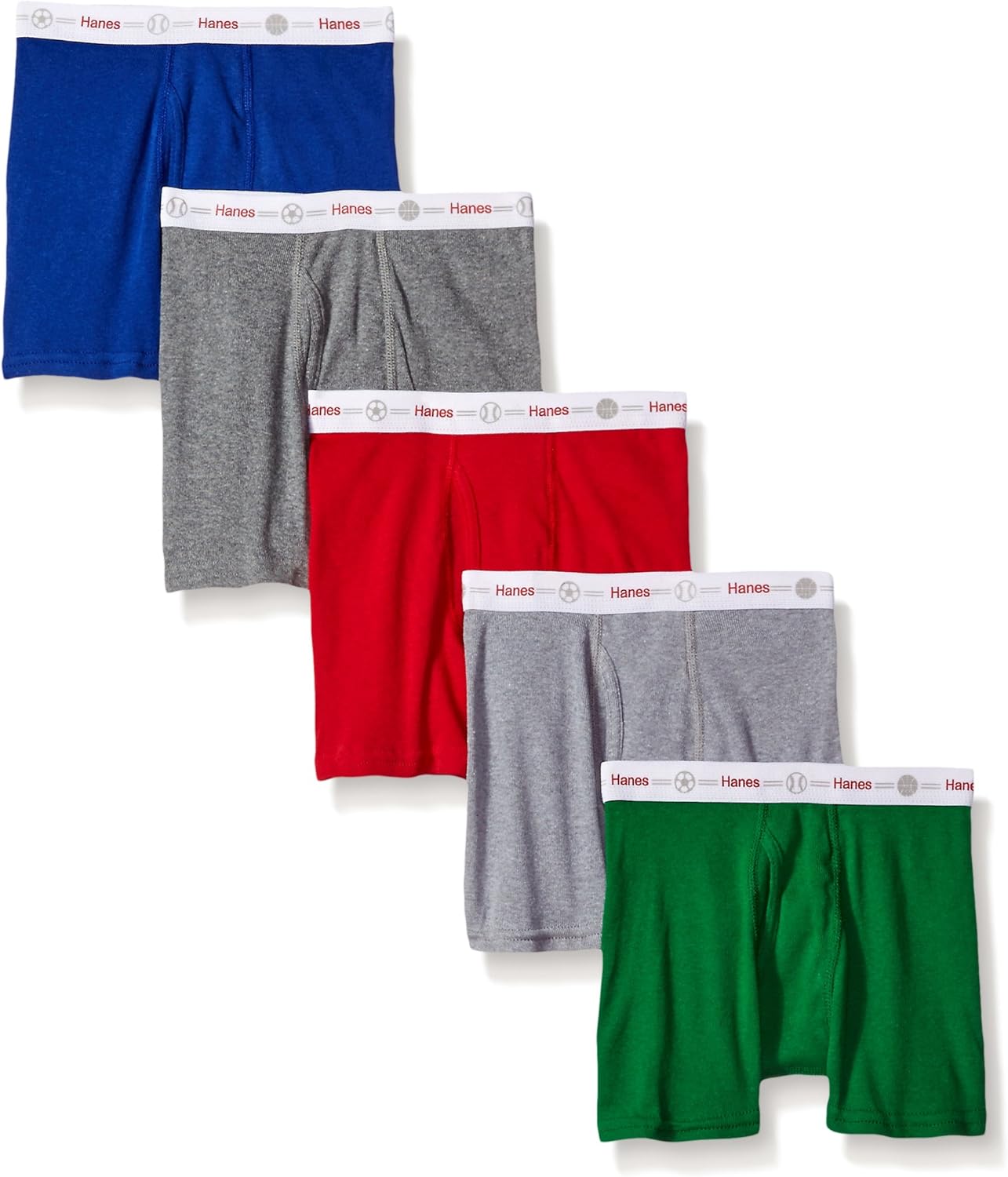 Hanes Boys' Toddler 5-Pack Boxer Brief: Clothing