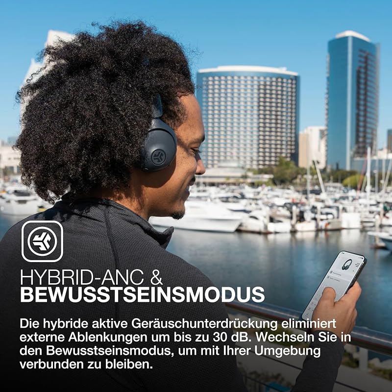 Go Lux ANC Kopfhörer Noise Cancelling - Bluetooth On Ear, Graphit