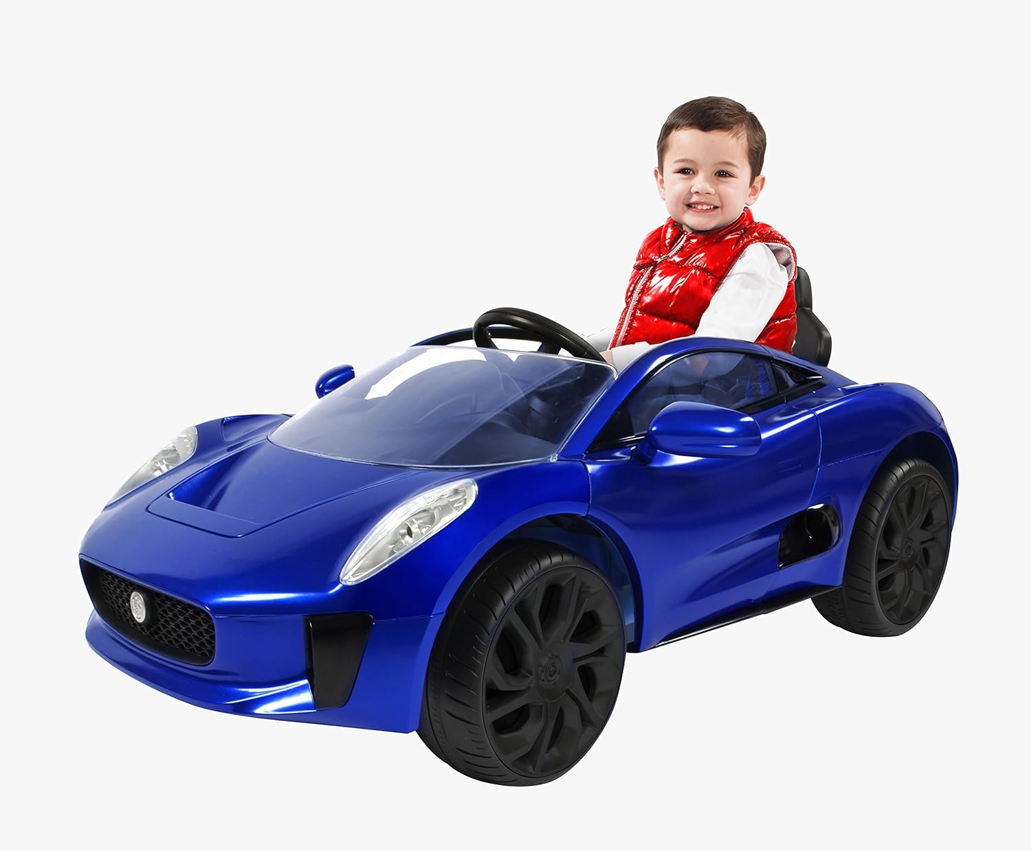 montable eléctrico prinsel jaguar 6 volts azul