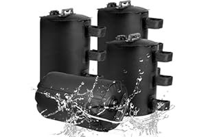 FRUITEAM Canopy Water Weight Bag, 220 LBS Water Tent Weights Set of 4, Weights for Tent Legs, Portable 4 Pack Weight Bags for Gazebo, Patio Umbrella, Pop Up Canopy, Carport, 25L Black