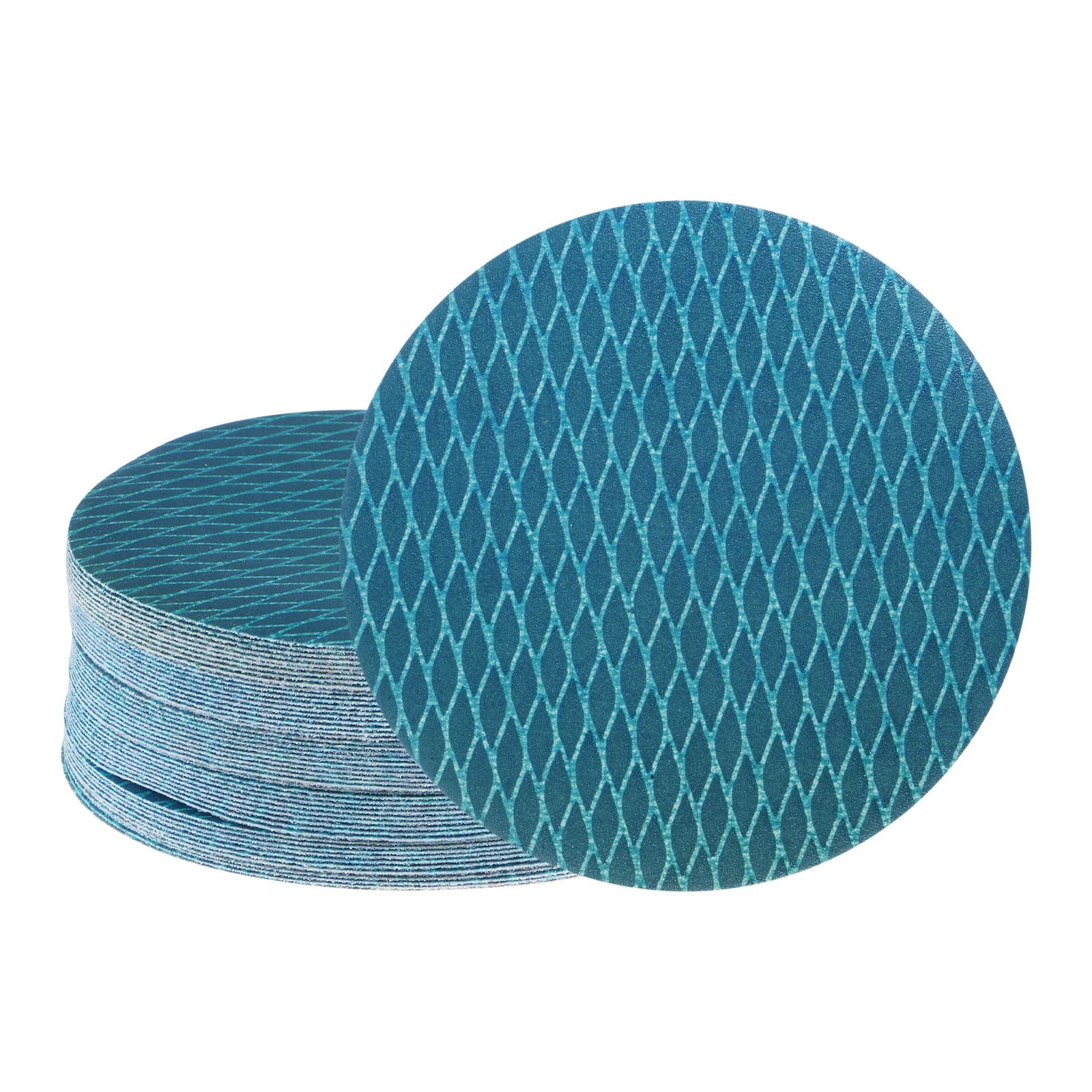 uxcell 50pcs Diamond Shape Sanding Discs 6 Inch 400 Grit Hook and Loop Woodworking Automotive Finishing Discs Sandpaper Pads for Random Disc Sander Orbital Sander