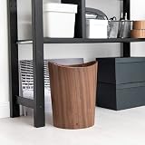 Kazai Real Wood Waste Paper Bin Börje 9L Walnut Office Kids Room view 2