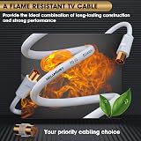 RELIAGINT TV Aerial Cable 1m 75 Ohm Coaxial Lead IEC 9.5mm Male to Male view 5