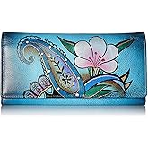 Anna by Anuschka Women's Hand Painted Genuine Leather Multi Pocket Wallet