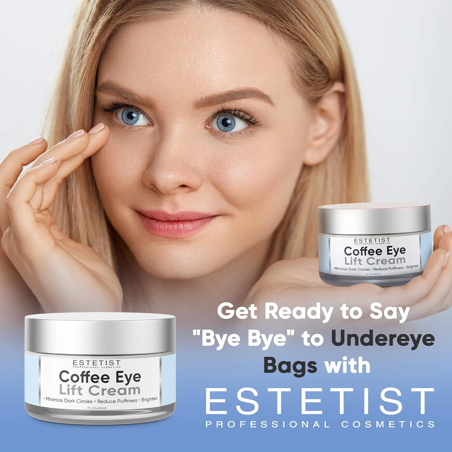 Caffeine Infused Coffee Eye Lift Cream - Reduces Puffiness, Brightens Dark Circles, Firms Under Eye Bags - Anti Aging, Wrinkle Fighting Skin Treatment: Beauty