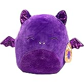Squishmallows Original 10-Inch Blas The Purple Bat - Official Jazwares Plush - Collectible Soft & Squishy Pillow Stuffed Animal Toy - Gift for Kids, Girls & Boys
