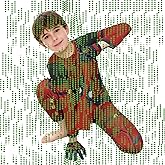 DGMICZI Boys Jumpsuit 3D Print Bodysuit with Headwear Mask Kids Halloween Outfit