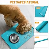 Hubulk Dog Feeding Mat 100% Silicone 19x12 Green Non-Slip Dishwasher Safe view 5
