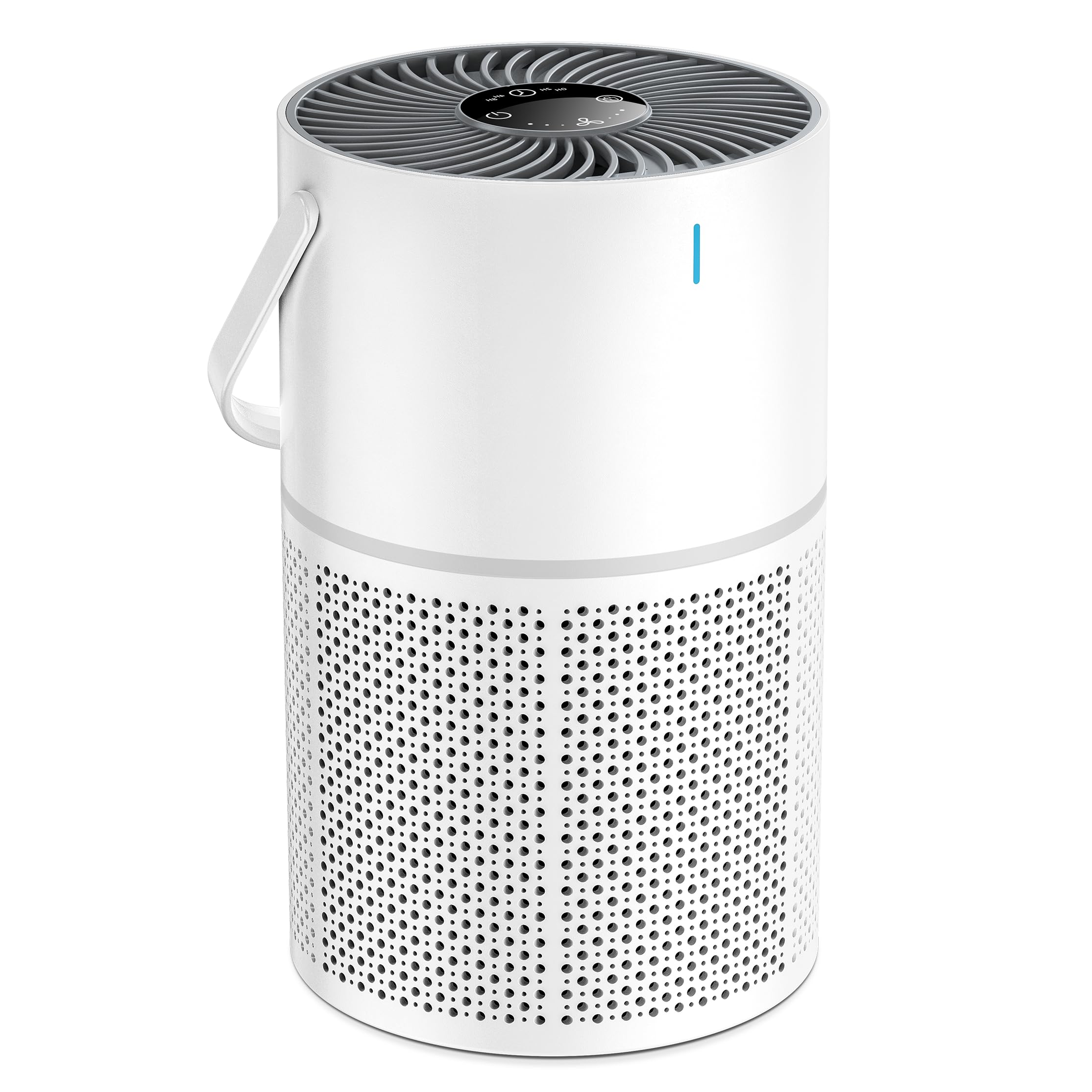 空気清浄機 花粉 小型 花粉対策 13畳 静音 集じん ホコリ ペット タバコ 除菌 カビ 卓上 20畳 ハウスダスト アレルギー 空気清浄 マイナスイオン hepa フィルター 活性炭フィルター PM2.5 ミニ 濾過 ポータブル空気清浄機 加湿なし USB ホワイト商品画像