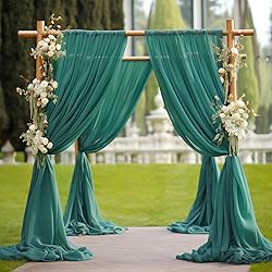 Wedding Arch Draping Fabric,1 Panel 18FT Emerald
