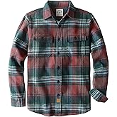 Dubinik® 13oz Ultra Heavyweight Flannel Shirt for Men Long Sleeve Mens Plaid Button Down Shirts Vintage 100% Cotton