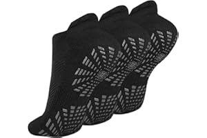 unenow Merino Wool Socks with Grips Cushion, Non Slip Socks for Yoga, Hospital, Home, Soccer