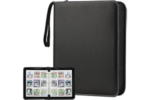 MOSLA Trading Card Binder with Sleeves 9 Pocket Premium 720 Double Sided Pocket PU Card Collection Binder, Collectible Albums Card Folder for MTG, TCG, Sports Cards