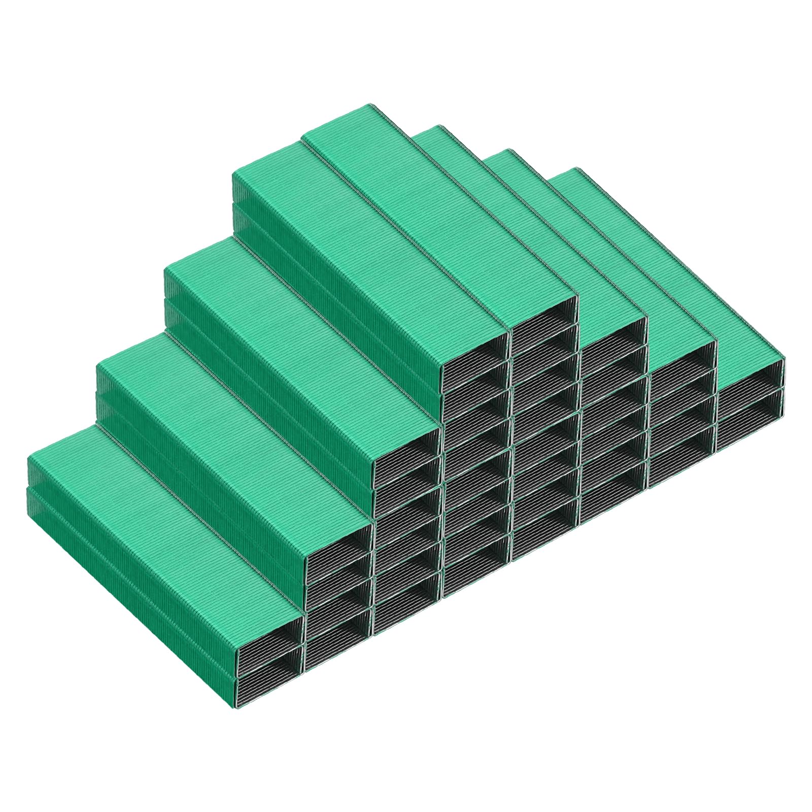 PATIKIL Staples for Stapler, 8 Pack(1000Pcs Per Pack) 26/6 Standard 1/4 Inch Length Staples Jam Free for Home Office Supplies, Green