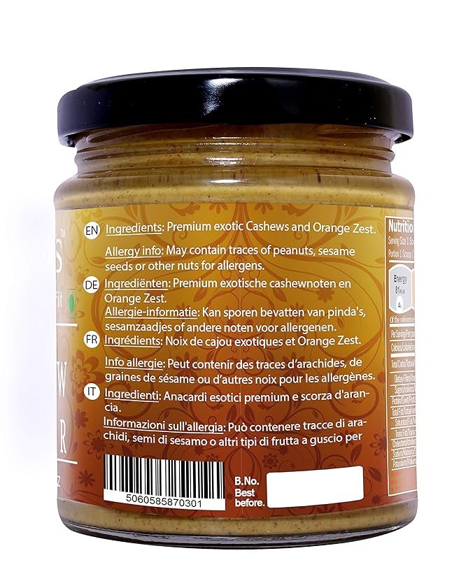 Mantequilla Anacardo Naranja Fitjars-200g℮: Amazon.es ...