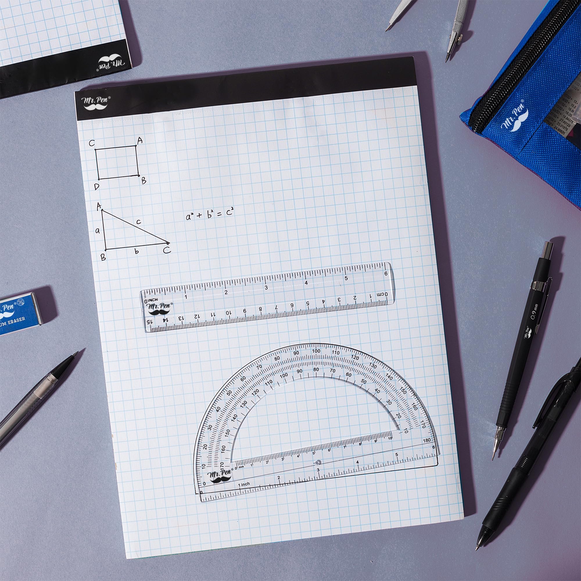 Mr. Pen Graph Paper, Grid Paper, 4x4 (4 Squares per inch), 17