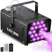 Dviuoa 800W Fog Machine with Lights, 3500CFM Smoke Machine f