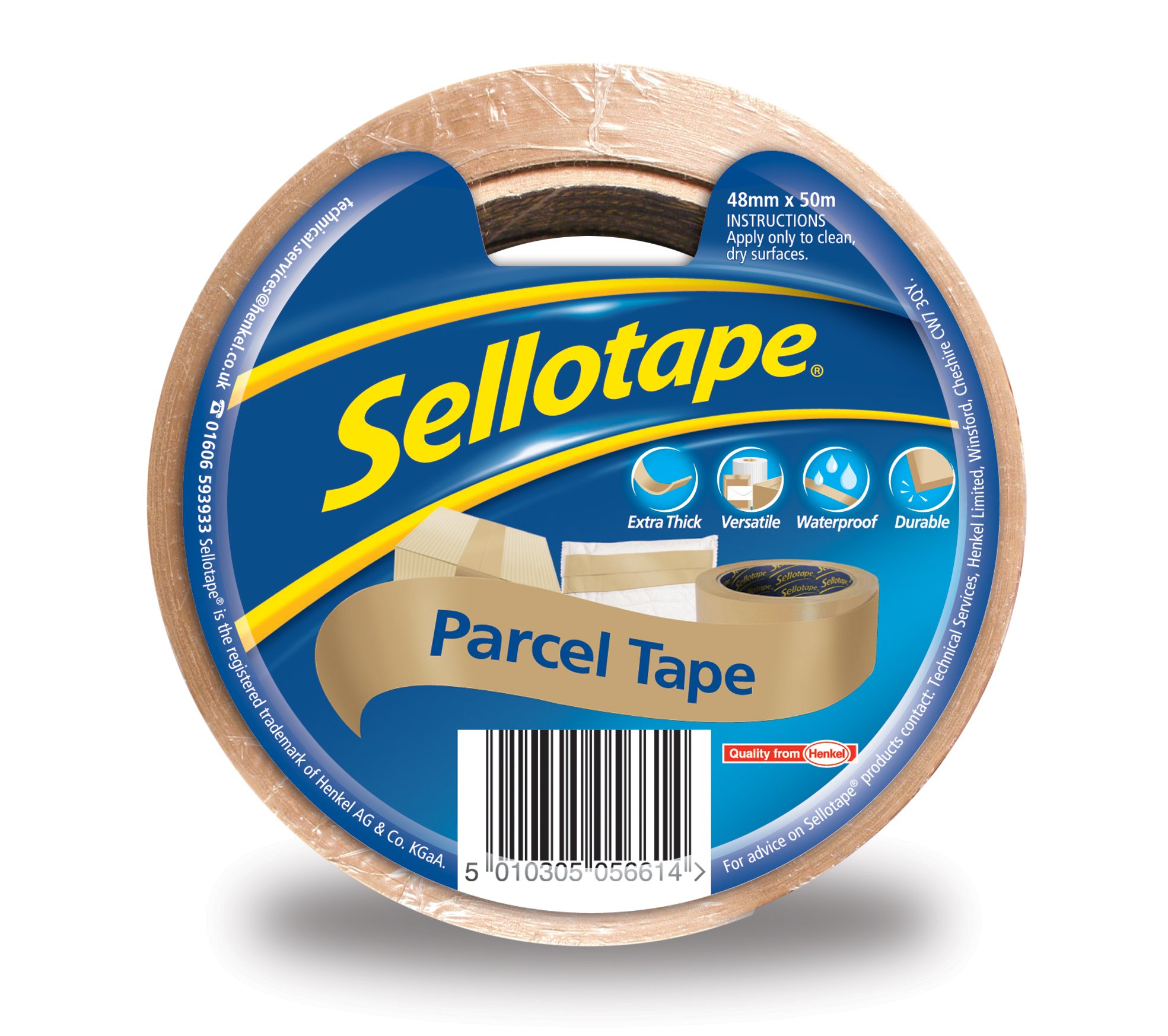 Sellotape Brown Parcel Tape - 1 Roll 48mmx50m