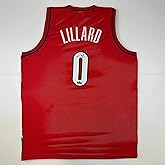 Facsimile Autographed Damian Lillard Portland Red Reprint Laser Auto Basketball Jersey Size Men's XL
