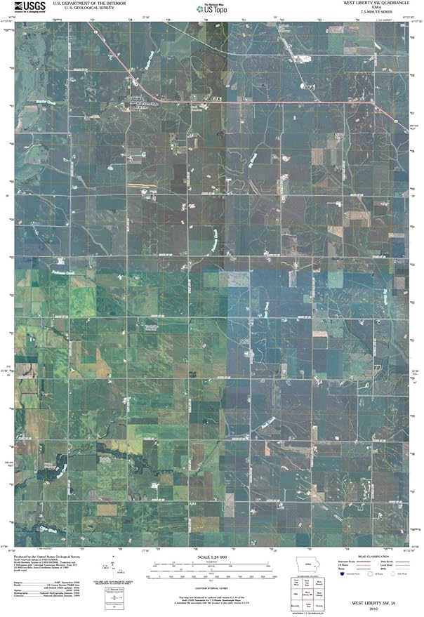 2010 West Liberty, IA Iowa USGS Historical Topographic