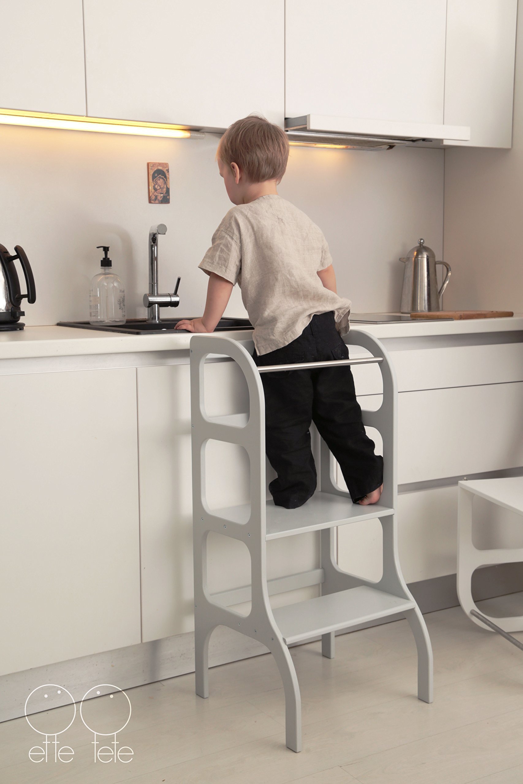 Little helper tower, toddler kitchen step stool, Montessori learning