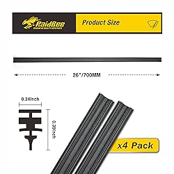 4PC Silicone Wiper Blade Refill,Adjustable