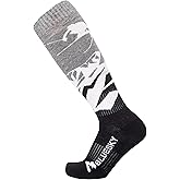 Merino Wool Ski Socks, Warm Socks for Skiing, Snowboarding, Hiking, Over The Calf, Non-Slip Cuff, for Men & Women, Sportsman