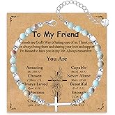 YBISNAIRE Cross Bracelet for Women, Christian Gifts for Women Her Confirmation Baptism Easter Gifts, Unique Gift for Friends Daughter Mom Sister in Christ Niece on Birthday Christmas