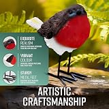 GloBrite Set of 2 Robin Garden Ornaments PolyResin Weatherproof Robins view 3