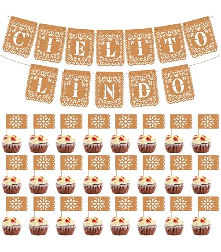 Cielito Lindo Papel Picado Banner – Mexikanische Partydekoration Für Cinco De Mayo, Geburtstag & Fiesta