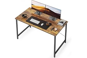 Cubiker 47 Inch Computer Desk, Small Home Office Desk for Small Spaces, Modern Simple Style for Home, Office, Brown