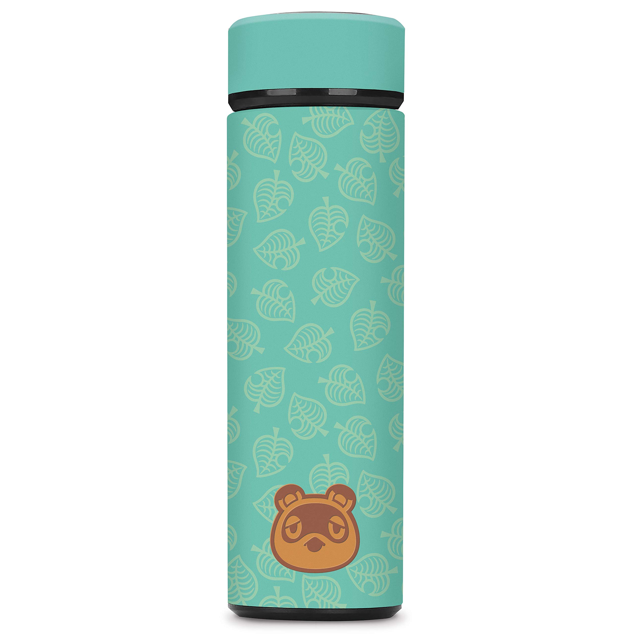 Photo 1 of **MAJOR DENT**Animal Crossing: New Horizons - Teal Leaves Vacuum Insulated Stainless Steel Sport Water Bottle, Hot Cold, Double Wall, Simple Thermo Travel Mug, Hydro Metal Canteen, 17 oz, 500 ML