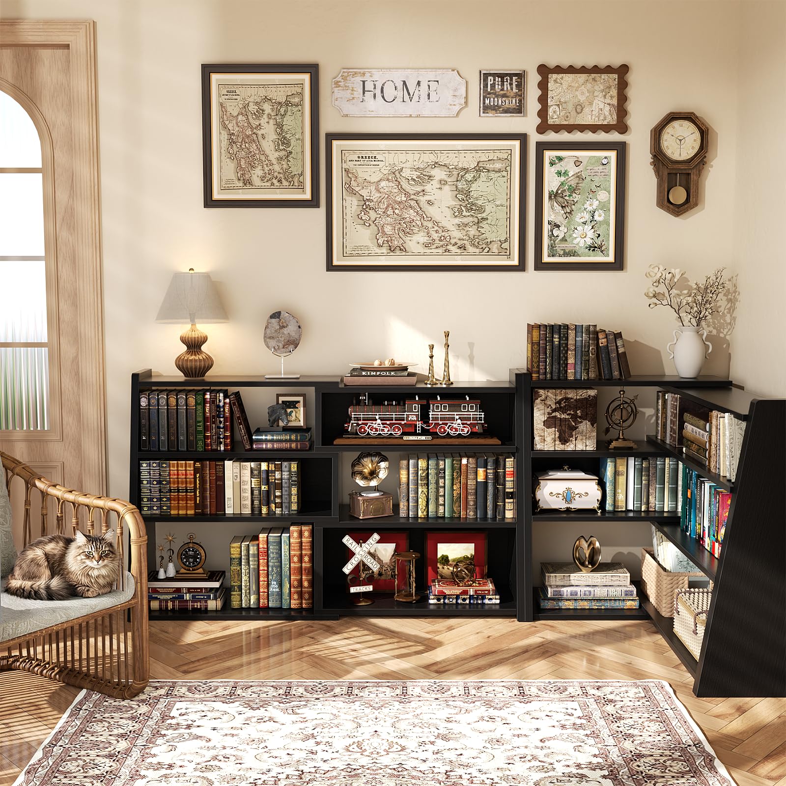 Condition photo showing New/Like New for armocity expandable bookshelf, short corner bookshelf for small spaces, small ladder book shelf, ext