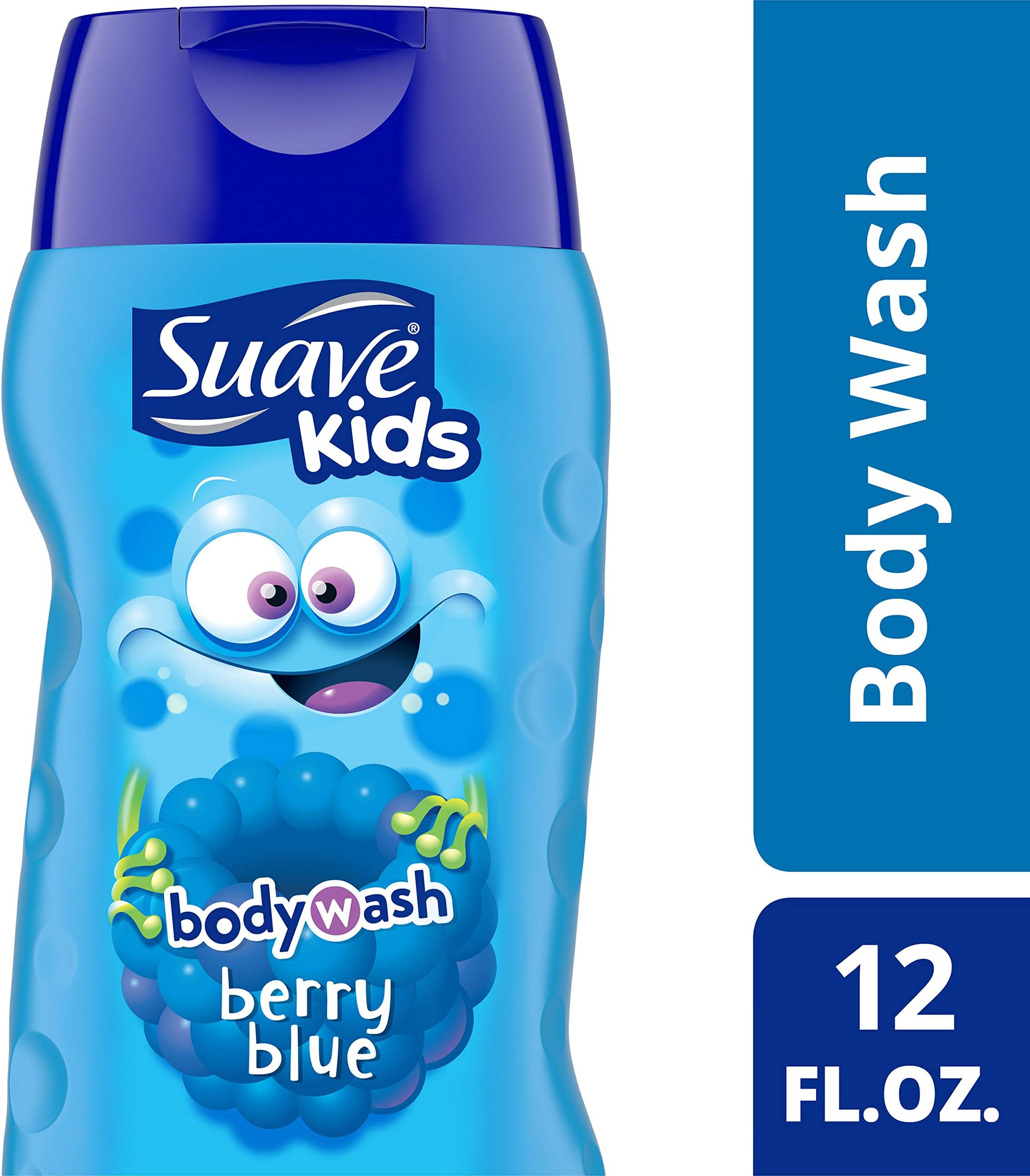 Suave Tear Free Berry Blue Body Wash 12 oz , (Pack of 6)