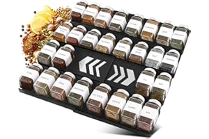 ALCOVA Expandable Spice Drawer Organizer - Adjustable 4 Tier Drawer Spice Organizer Tray Insert for Efficient Spice Organizat